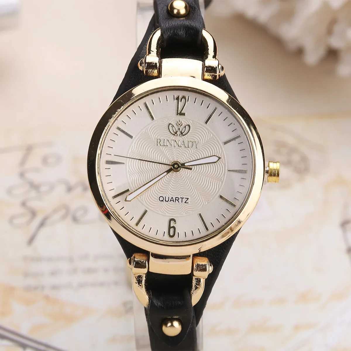 Women Quartz Watch Reloj Mujer Retro Elegant PU Leather Thin Strap Wristwatch Ladies Watches Women Watch Gift Montre FemmeX240920
