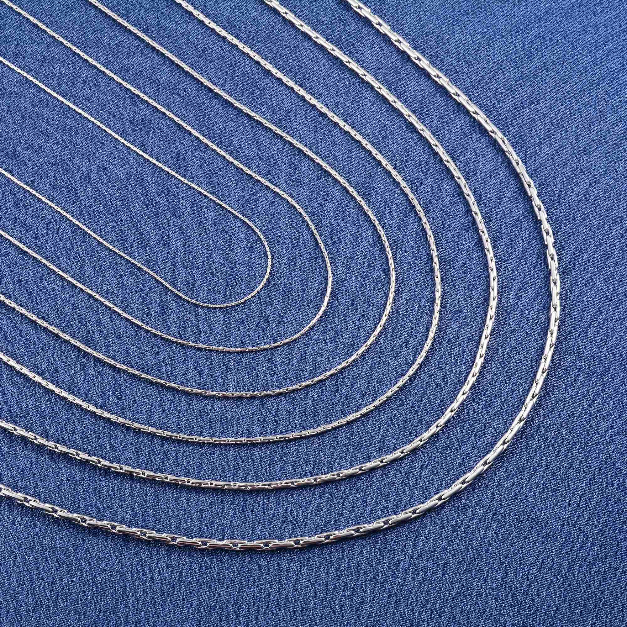 Thin Necklace Cable Chain on the Neck 316L Stainless Steel for Women Mens Silver Color Choker Waterproof Jewelry AccessoriesX240919