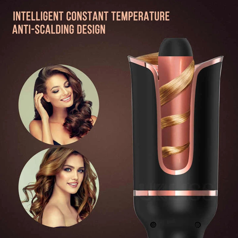 Easy Use Automatic Curler 34W Electric Curler Iron Quick Heating Ceramic Rotating Air Curler Rod Curler 240918