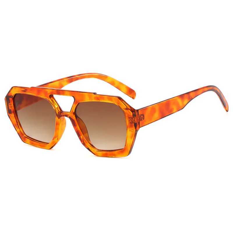New Irregular Double Bridge Sunglasses Fashion Womens Vintage Personalized Sun Glasses Sports Eyewear UV400 Oculos De SolX240920