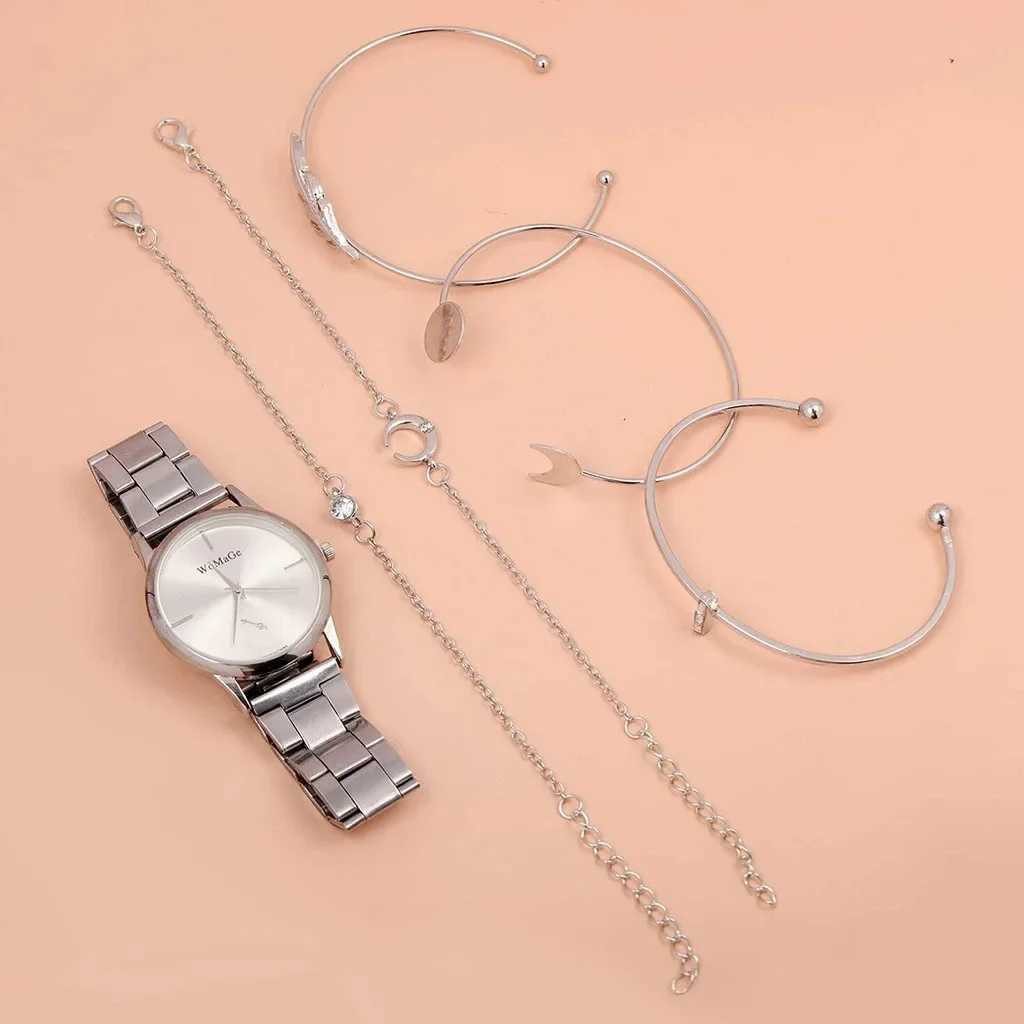 Women Watch Set Luxury Silver Dress Quartz Watch Bracelet Ladies Sports Wrist Watch Clock Gift Woman Relogio Feminino 2024X240920