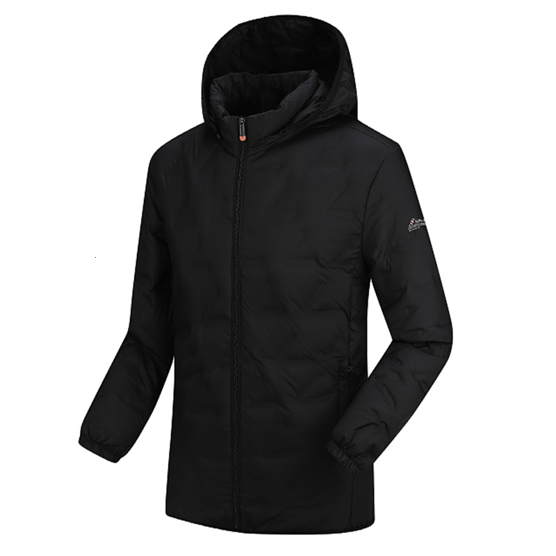Men Down Winter Warm Hooded Thick Jacket Mens Water And Wind-Resistant Solid Coat Casual High Quality Thermal Parka Male