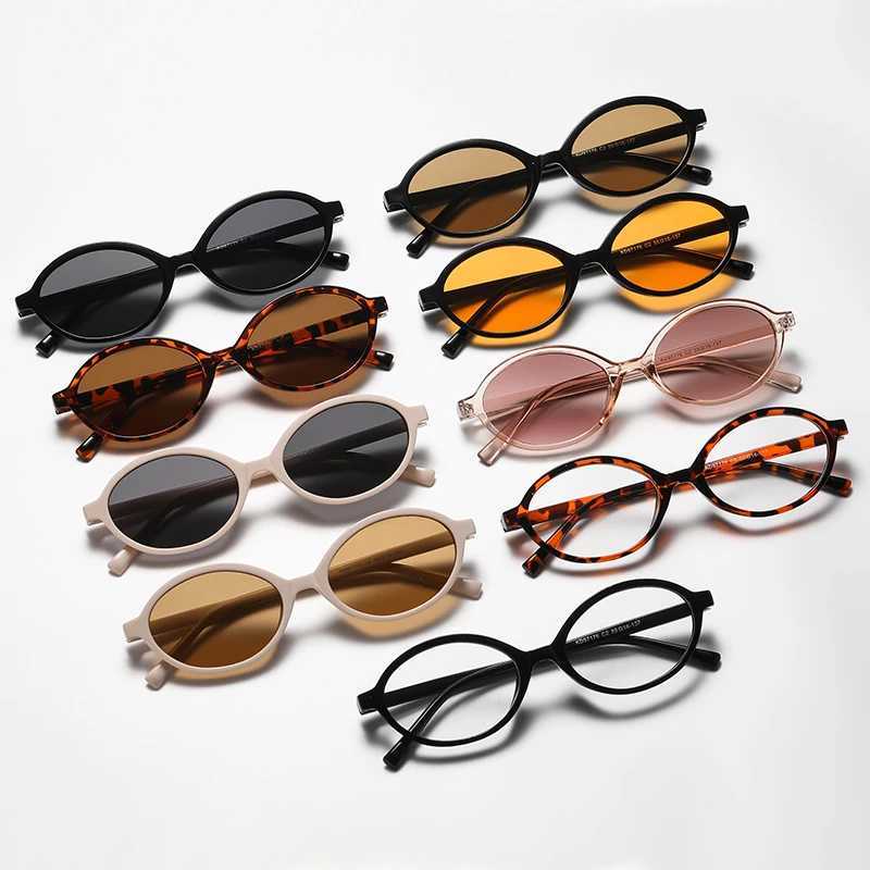 Vintage Oval Frame Sunglasses Fashion Retro Sun Glasses Brand Design UV400 Shades Eyewear Women Goggles FemaleX240920