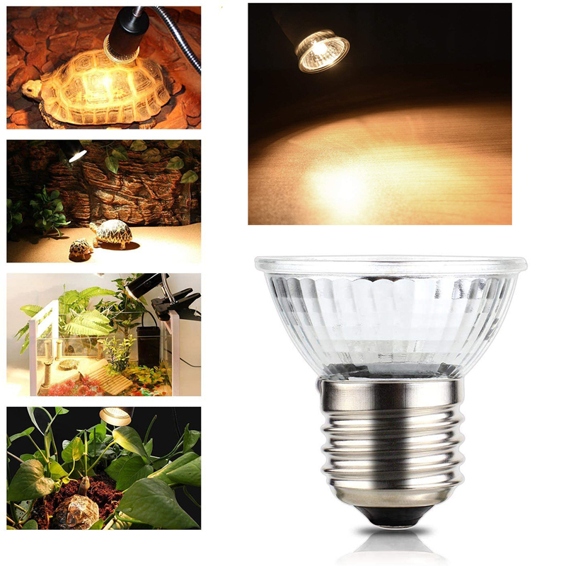Reptile Lamp Stand UVA UVB Lamp Fixture Lizard Tortoise Heating Light Holder with Clamp for Turtle Habitat Fish Tank