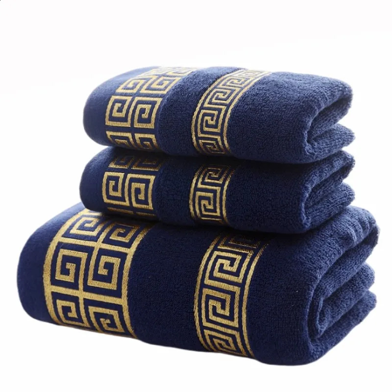 3 sets of cotton bathroom towels set 2 hand towels 35x75cm and 1 large bathroom towel 70x140cm laundry cloth gift towel 240918