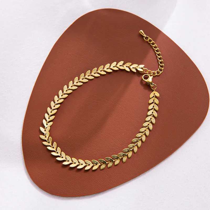 Summer Fashion Leaf Chain Anklet for Women Girls Beach Sexy Leg Barefoot Sandals Foot Anklets Bracelet Accessorie Jewelry Gift Y240920