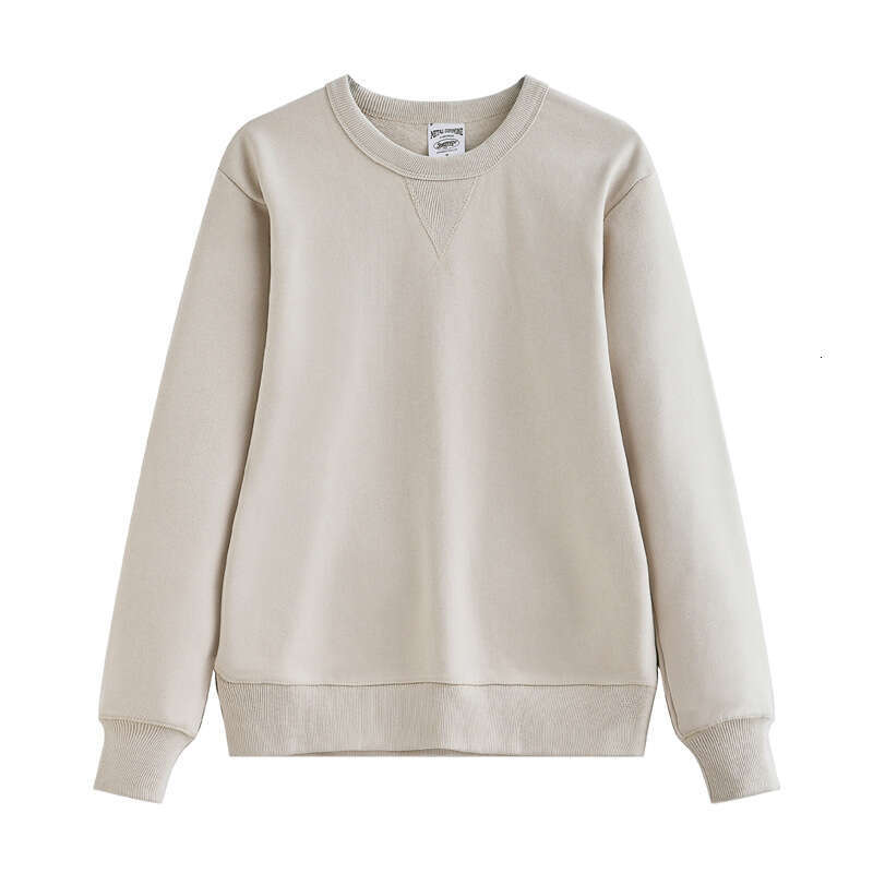Amekhaki Thick Velvet Pullover Round Neck Long Sleeved Base Shirt Men's And Women's Hoodies