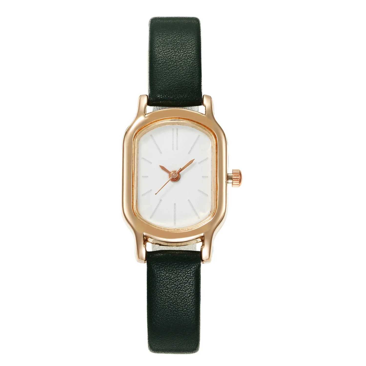 Womens Simple Vintage Watches for Women Dial Wristwatch Leather Strap Wrist Watch High Quality Ladies Casual Bracelet WatchesX240920