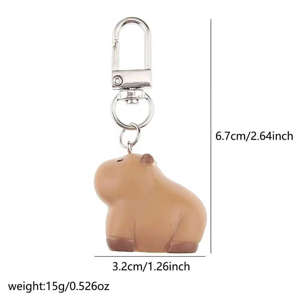 Backpack Charm Capybara Keychain Cute Party Outfit Decor Cartoon Key Ring DIY Decoration Keychain Accessories MenX240919