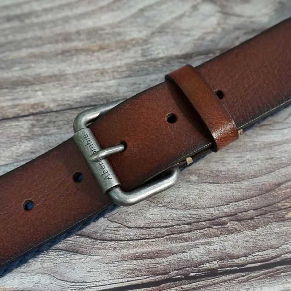 Needle buckle handmade top layer cowhide retro pants belt for men and women pure cotton woven belt casual canvas belt W240920
