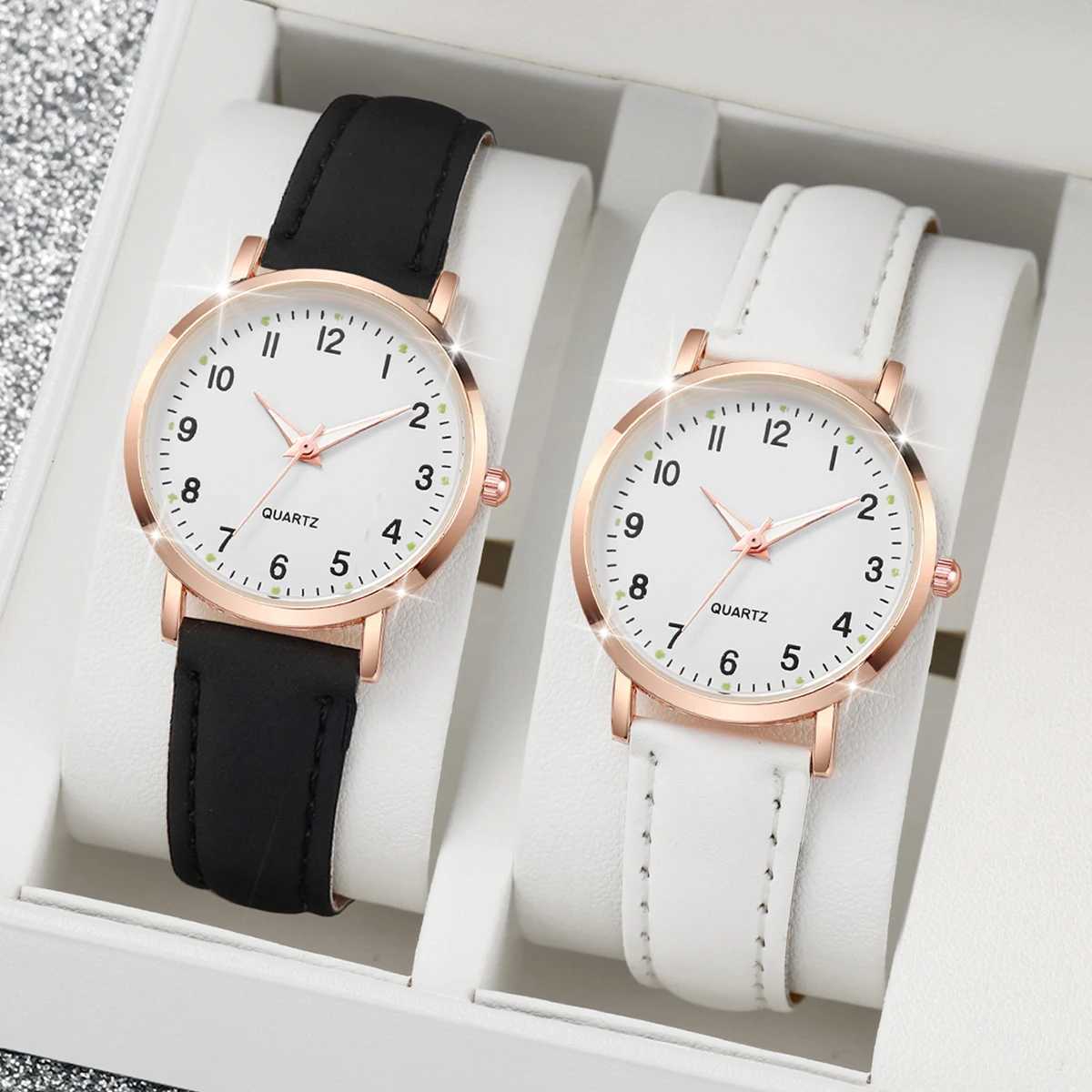 Womens Double Watch Fashion Casual Digital dial Girl Beautiful WatchX240920