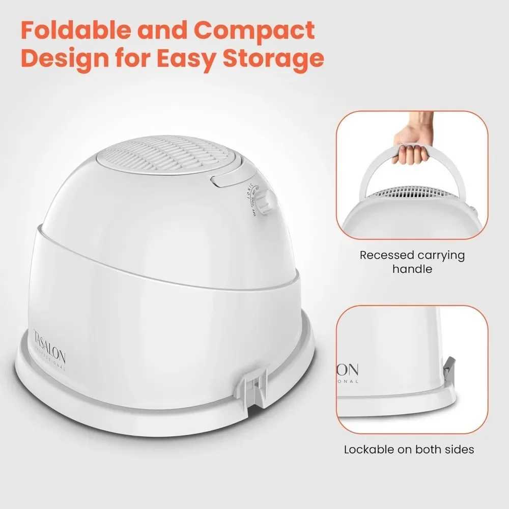 Electric Ionic Hooded 1875W Bonnet 3 Heating Settings Sit Under Hair Dryer for Home and Salon Height Adjustable