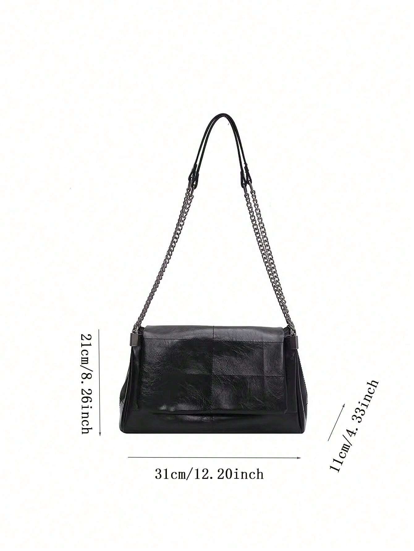 Large capacity commuting bag 2024 new spring/summer women's chain tote bag, high-end and fashionable single shoulder underarm ba