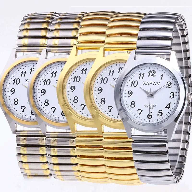 Men Women Fashion Wristwatches Couple Flexible Stretch Band Quartz Watches Man Ladies Dress Clock Simple Casual WatchesX240920