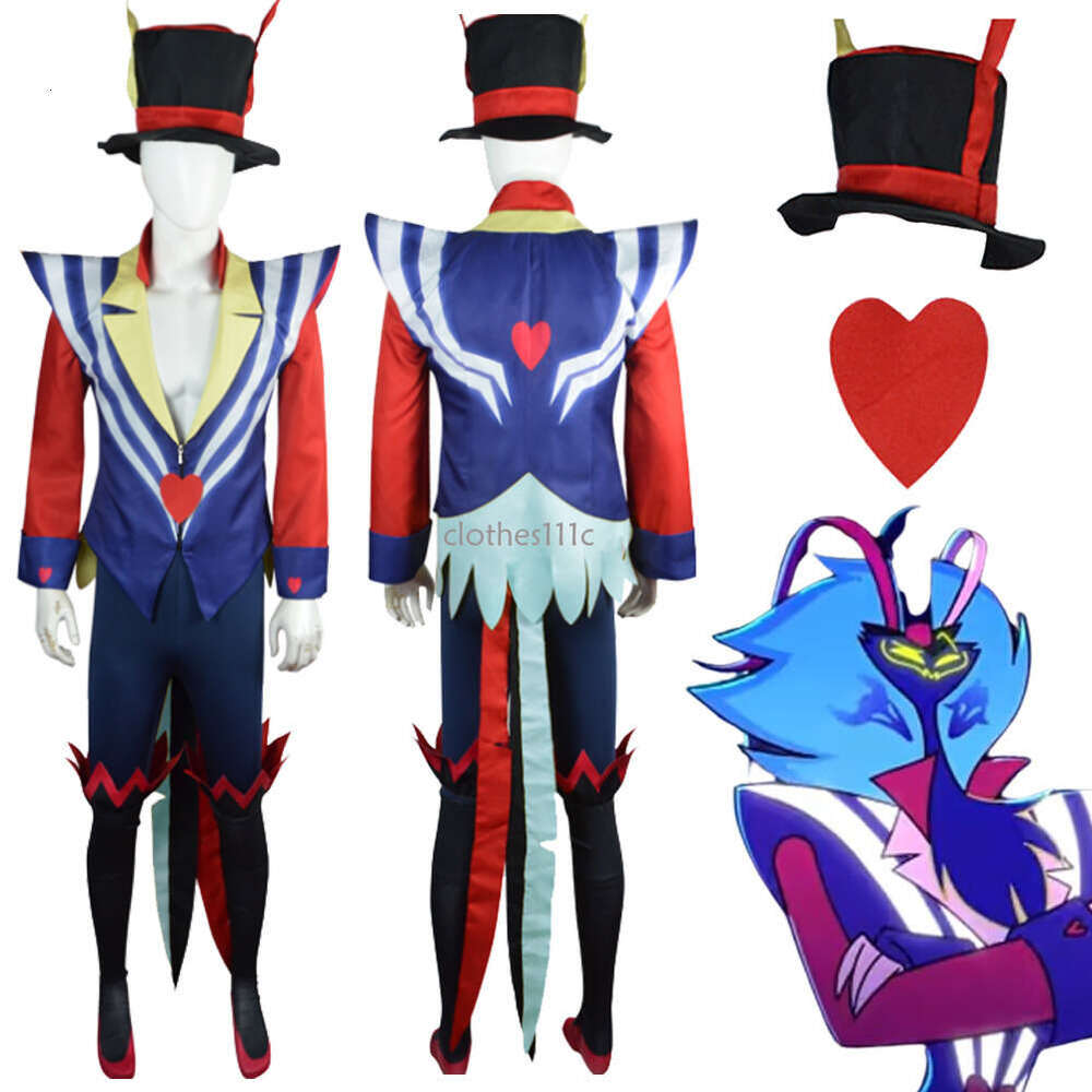 Ozzie Costume Cartoon Helluva Cosplay Roleplay Outfits Hat Headgear Men Adult Male Halloween Disguise Party Suit