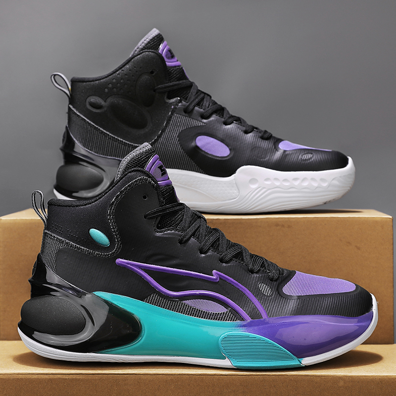Cool Basketball Shoes Men's Comfortable Breathable Padded Non-Slip 2024 New Outdoor Fitness Sports Fashion Running Shoes