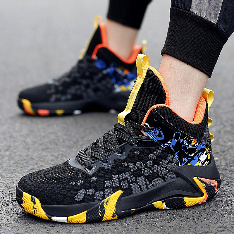 Brand Fashion Red Basketball Shoes For Men Women Sport Sneaker Outdoor Anti-slip Basketball Sneakers Men Athletic Gym Shoes