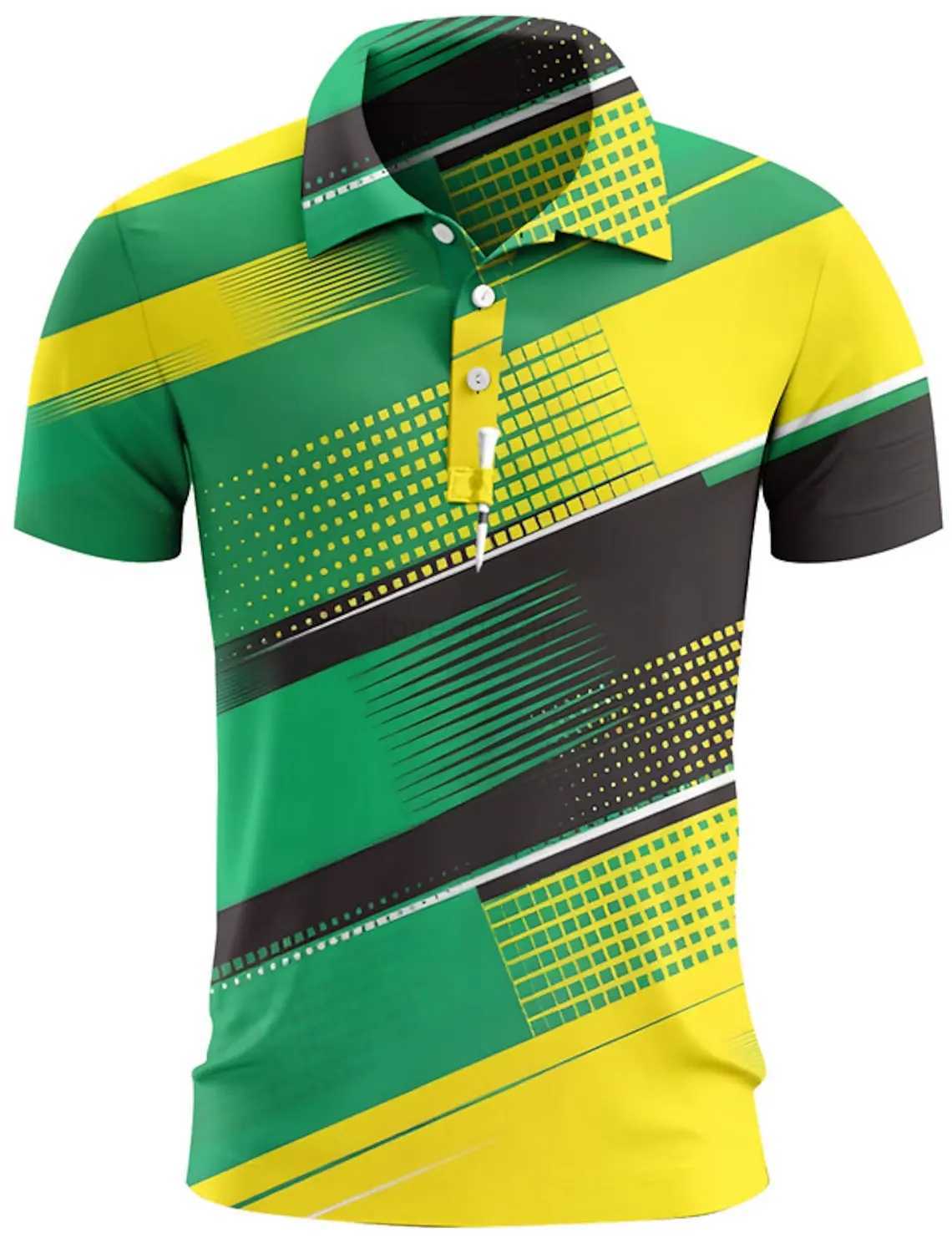 Mens Polo Shirts Golf Shirt Button Up Breathable Quick Dry Moisture Wicking Short Sleeve Mans Clothes Summer Tennis SportswearXJ240920