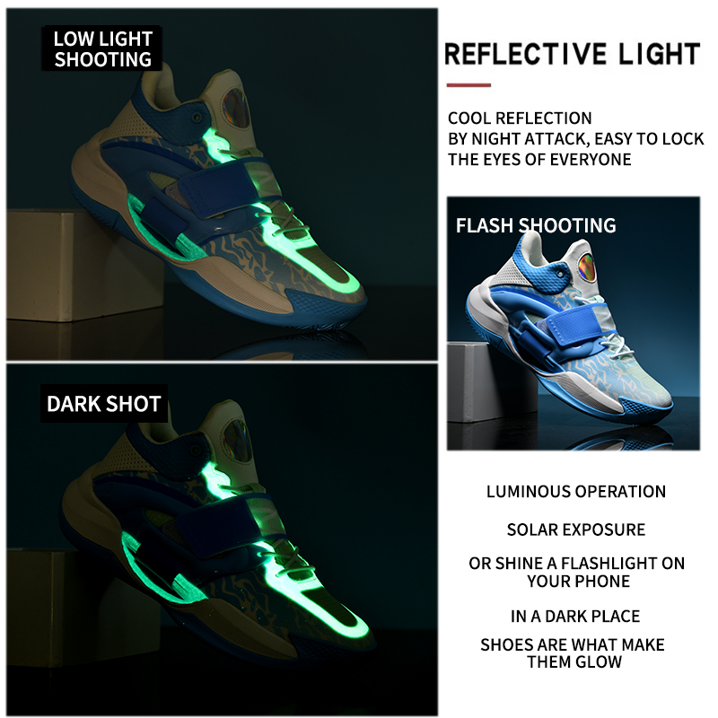 Men's High-quality Basketball Women Kids Sports Fashion Reflective Sneakers Men Actual Training Shoes Male Footwear a6f3