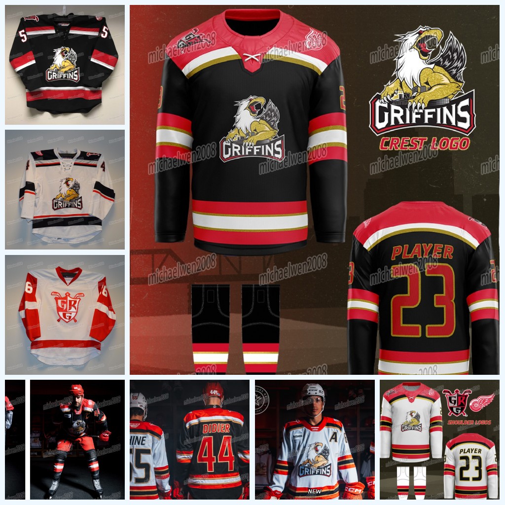 2024-25 AHL Grand Rapids Griffins Hockey Jersey Dominik Shine Josiah Didier Elmer Soderblom Marco Kasper Taro Hirose Carter Mazur