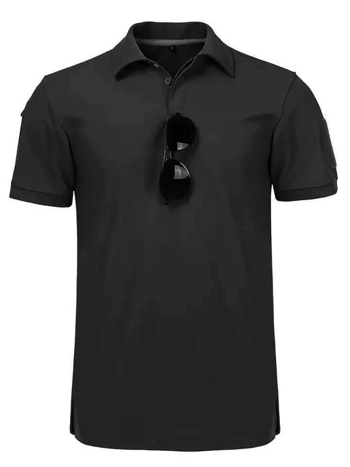 Tactical Military T-shirt Outdoor Breathable Army Combat T Shirt Quick Dry Hunting Camping Hiking Fishing Lapel Polos Tee TopsX240920