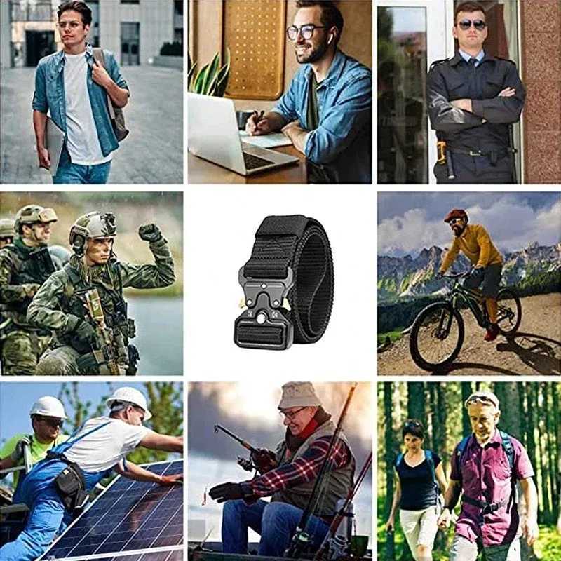 Mens Outdoor Hunting Metal Womens Tactical Strap Alloy Buckle High Quality Multi functional Marine Corps Canvas Strap Mens W240920