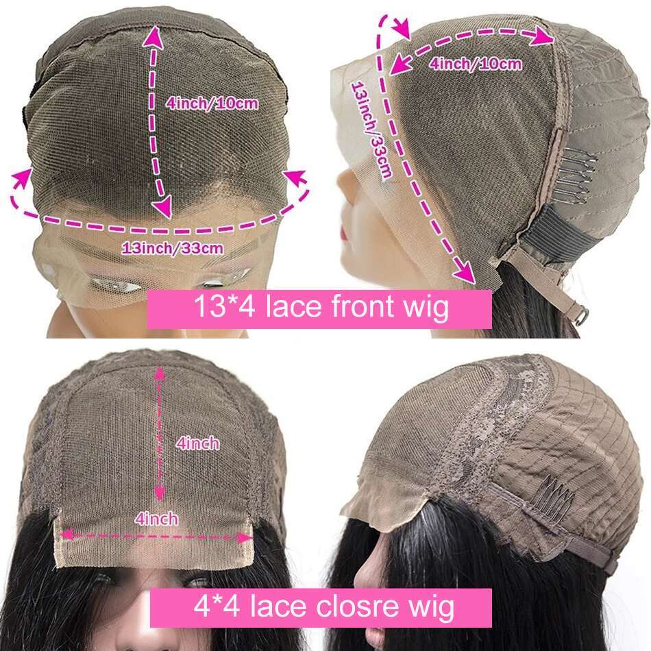 Short Bob Bone Straight 13X4 Front HD Lace Frontal Wig 200 Density Human Hair 8 10 12 14 16 inch For Black Women on Sale