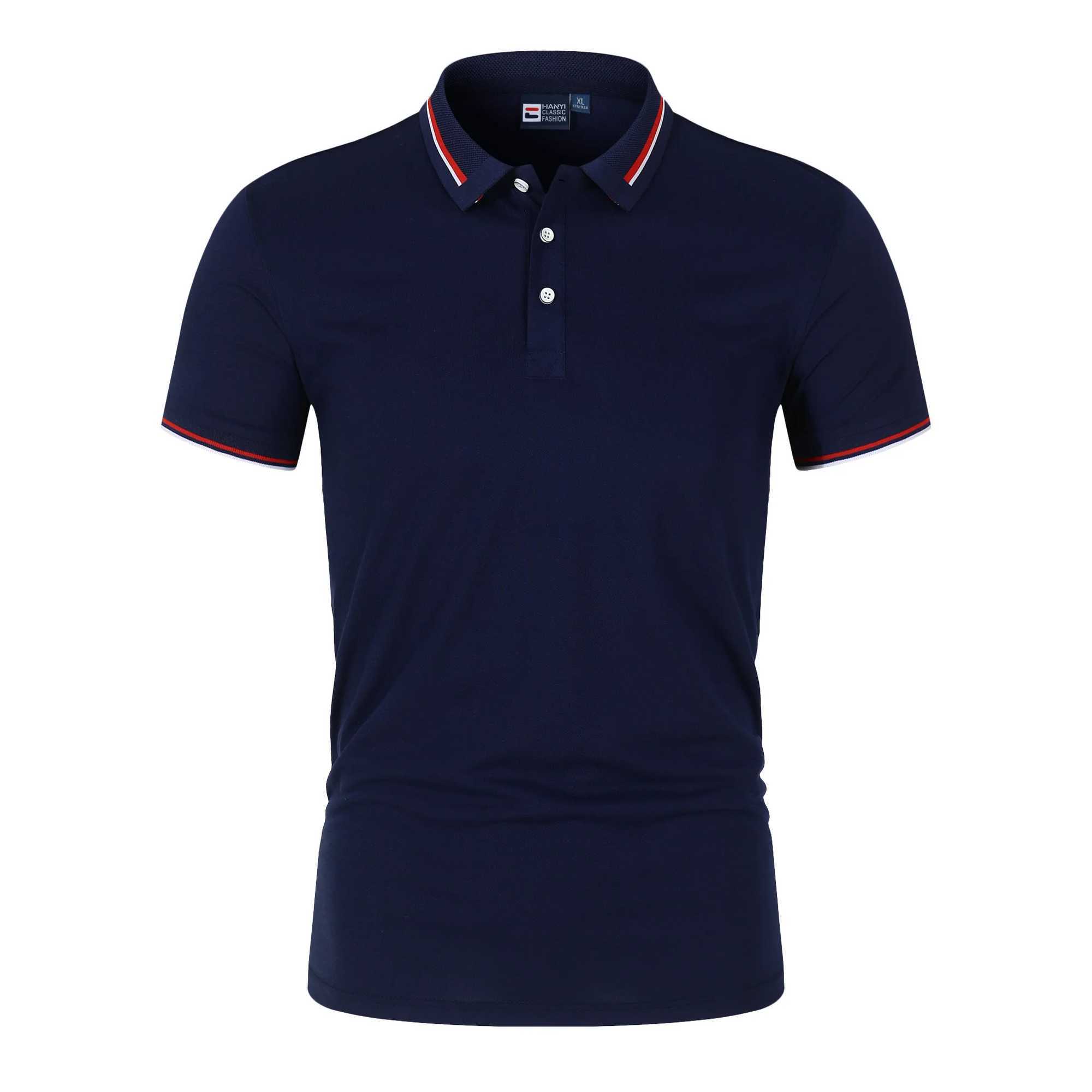 New Polo Shirt Men Solid Casual Cotton Polo Men Slim Fit Short Sleeve Mens PoloX240920