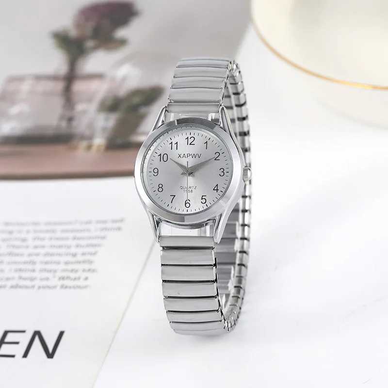 Man Women Couple Wrist Watches Stainless Steel Band Alloy Lovers Business Movement Wristwatch Elastic Strap Band Quartz WatchX240920