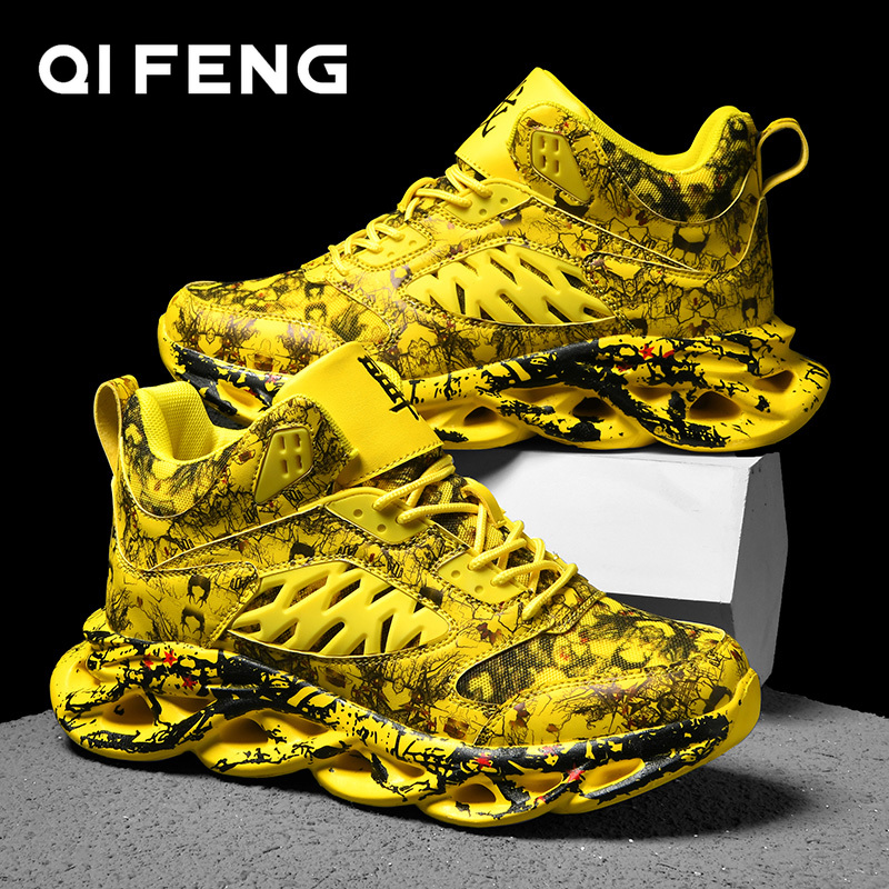 New Arrival Fashion Basketball Shoes Men Black Basket Shoes Autumn Winter High Top Sneakers Black Sports Boots Summer Large Size