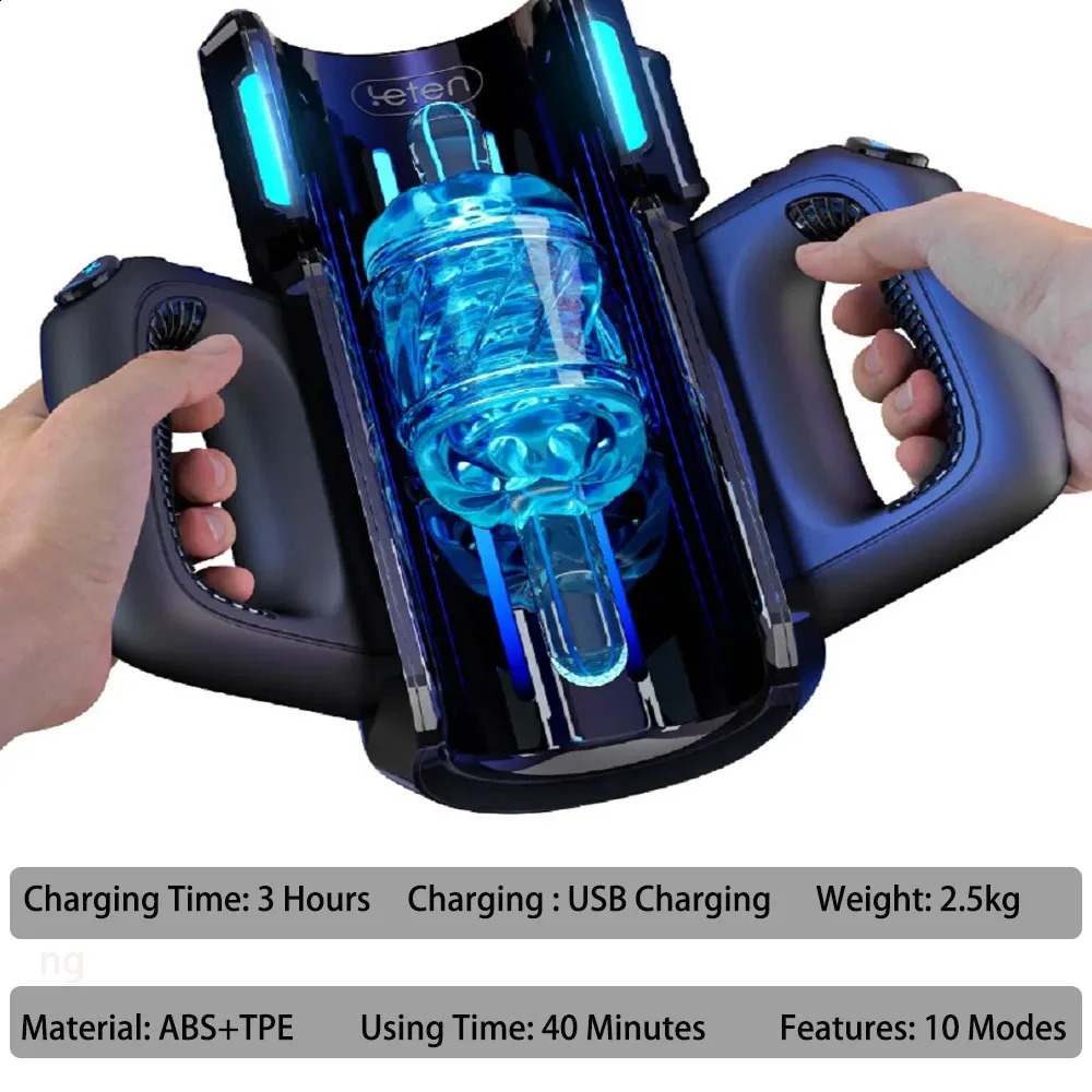 Powerful Thrusting High Speed Telescopic Heating Vagina Automatic Masturbation Sex Toy Male Masturbator Leten King Thrusting-Pro 240914