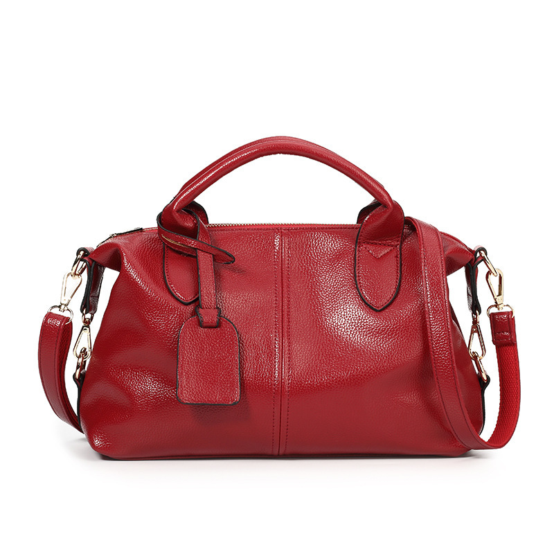 Soft Leather Boston Bags For Women 2024 New Handbags Large Capacity Shoulder Crossbody Fashion Exquisite Tote Bag