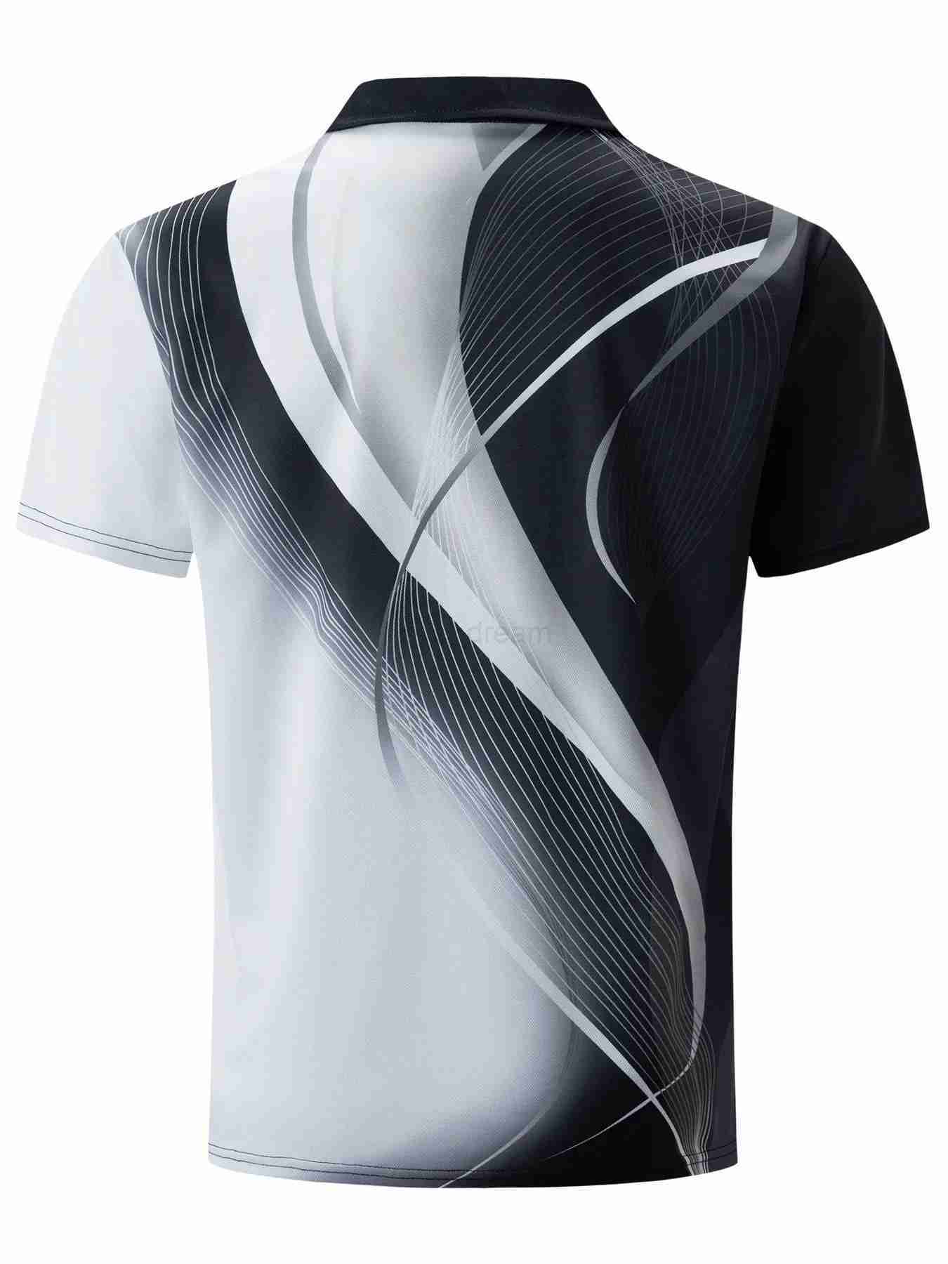 Latest 2024 new mens T-shirt natural stripes casual business short sleeve polo shirt topXJ240920