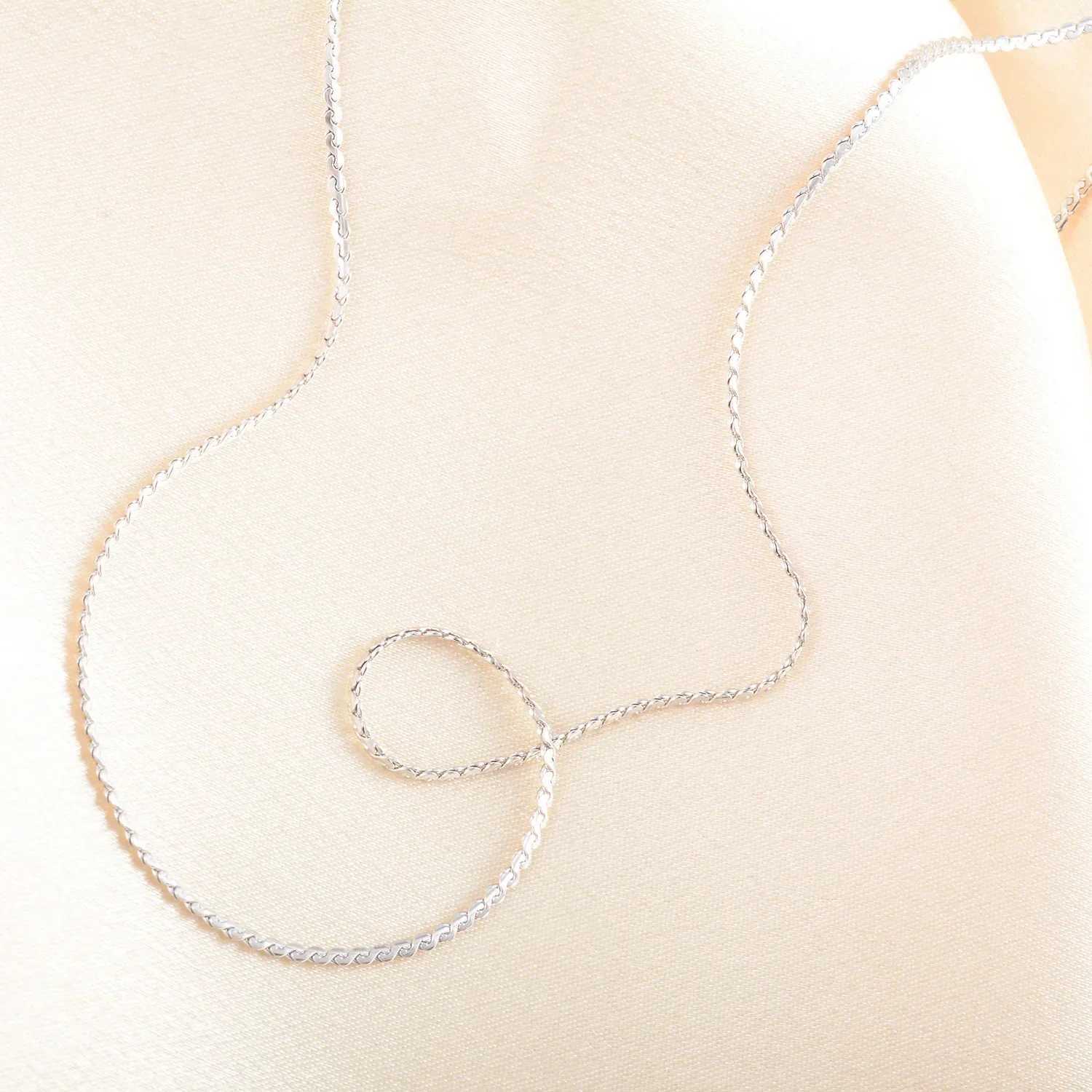 Yadreva S Style Thin Stainless Steel Necklace Silve Plated Chain High Quality Glitter Jewelry Unisex GiftX240919