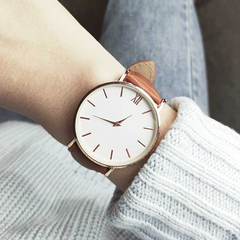 Relogio Feminino Fashion Simple Watches Women Casual Ladies Watches Leather Band Quartz Wristwatches Cheap Price DropshippingX240920