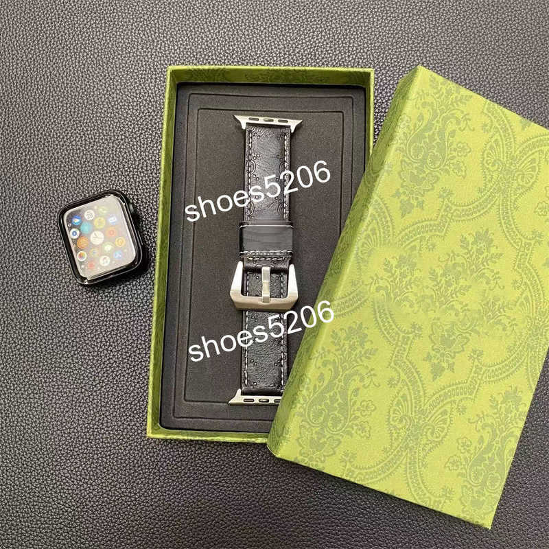 Smart Straps designer Luxury Apple Watch Band 38 40 41 42 44 45 49 mm Flower Leather Watchs Strap Wristband For Iwatch 8 7 6 5 4 SE Designer top Watchbands with box H6E2