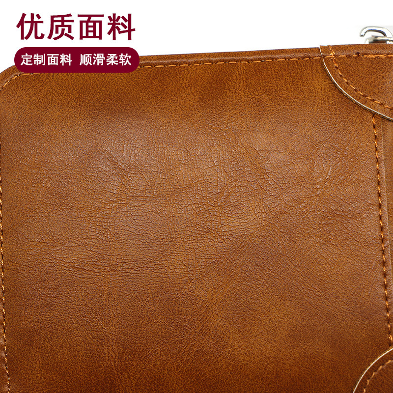 New high-quality wallet designer bag for men, classic genuine leather short style coin purse, mini key bag, card clip, fashionable luxury makeup bag, 