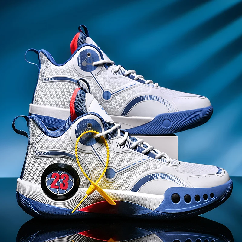 Men's Basketball Shoes Durable Anti Slip Breathable Mesh Professional Training Shoes Sapatilhas for Men's Spring/Summer Sneakers