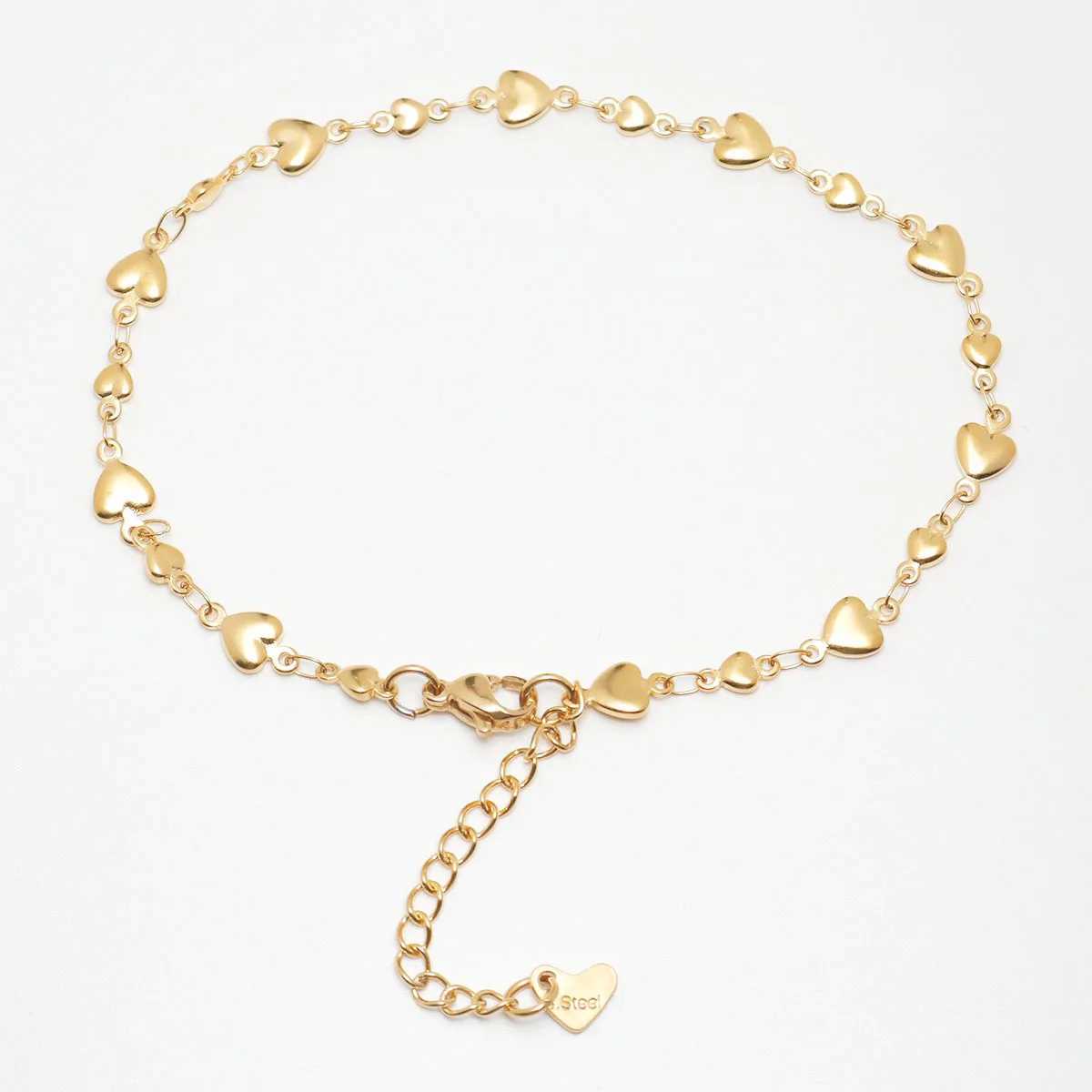 304 Stainless Steel Anklet Gold Color Chain Anklets For Women on the foot Jewelry Summer Party leg Gifts Adjustable 1 Piece Y240920