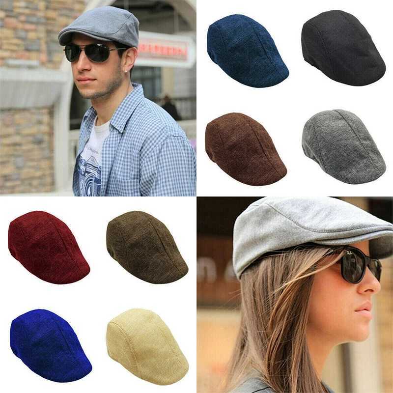 Cotton And Linen Beret Vintage Duckbill Hat Simple And Thin Summer Forward HatX240919