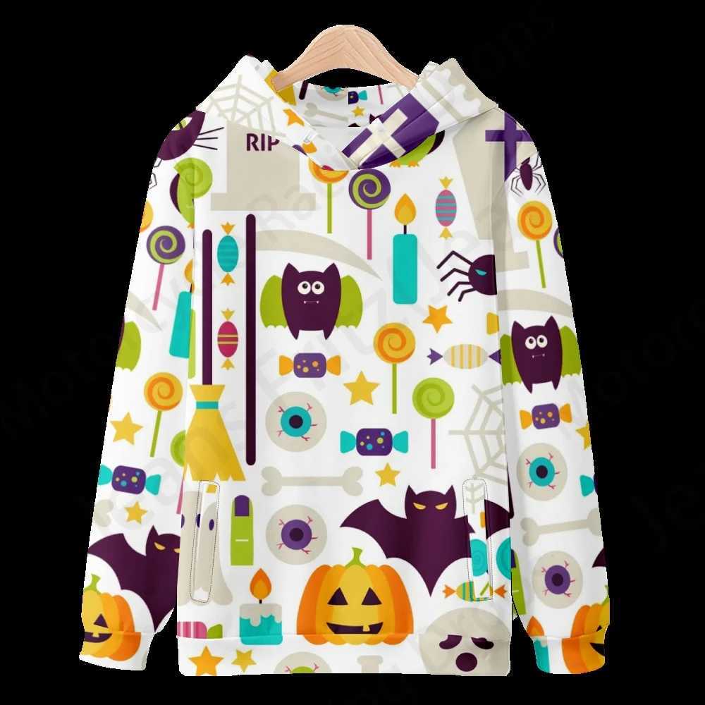 Cartoon Halloween 3d Print Hoodie Men Women Fashion Oversized Hoodies Women Sweats Coat Hooded Sweats Pullovers Womens Clothing Y240920