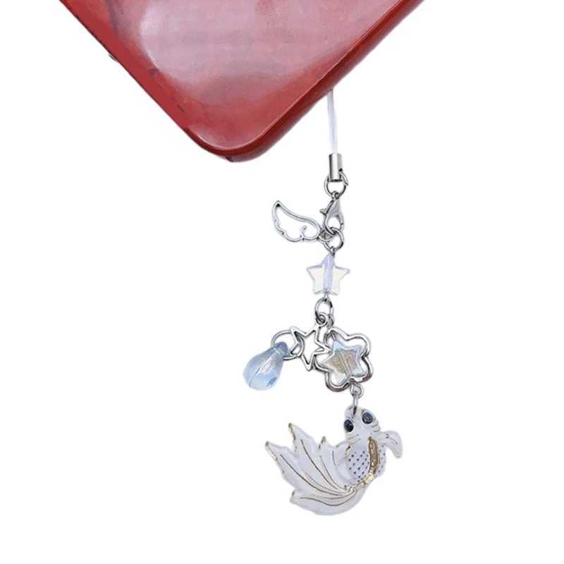 Colorful Fish Star Keychain Lanyard Wrist Strap Phone Chain Cell Phones String DropshipX240919