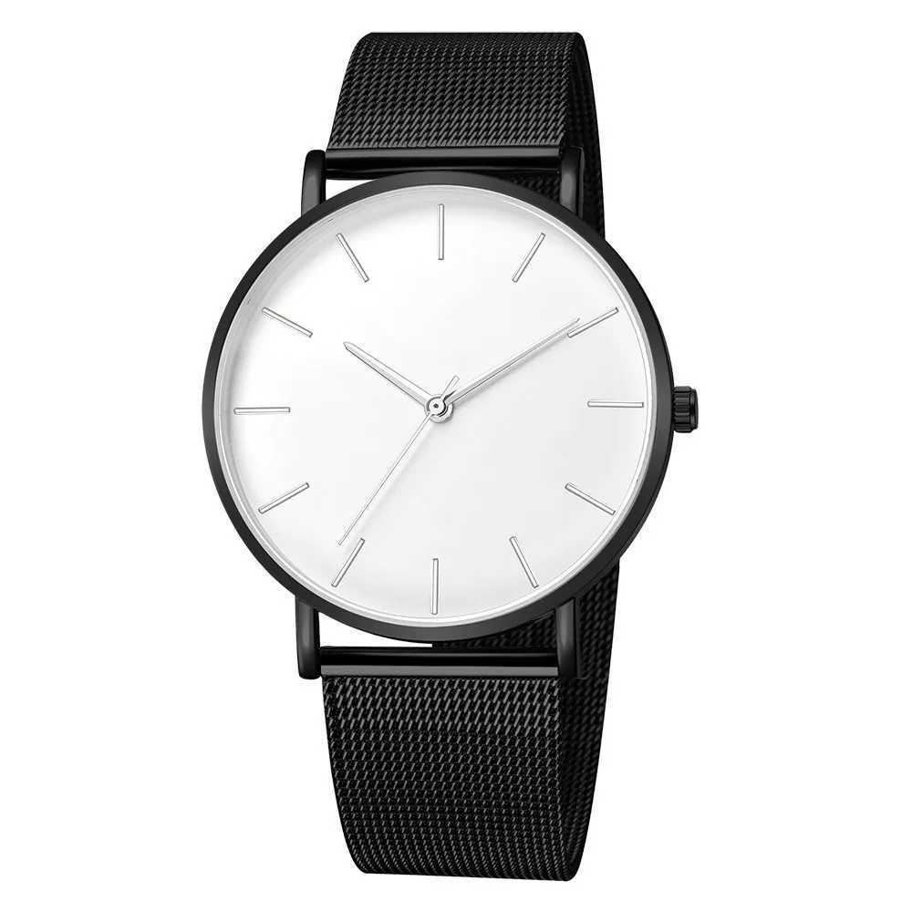 Men Fashion Ultra Thin Watches Simple Men Business Stainless Steel Mesh Belt Quartz Watch Casual Watch For Man Relogio MasculinoX240920