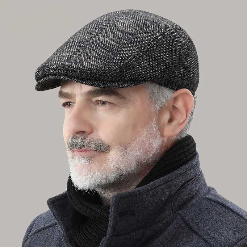 New Men Berets Fashion Beret Cotton Solid Color Soft Top Casual Beanie Retro Literary Forward Cap Peak Cap Driver Women HatX240919