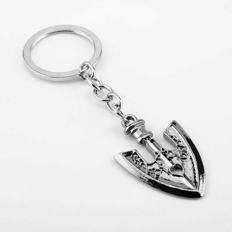New Anime JOJOS Bizarre Adventure Metal keychain Small Shovel Alloy Keychain Car Accessories Key Pendant GiftX240919