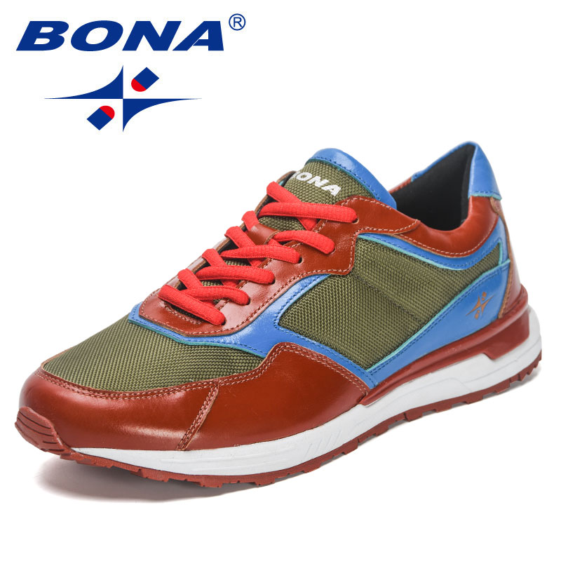 2023 BONA New New Designers Non-slip Outdoor Walking Shoe Lace-up Trendy Sneakers Men Breathable Casual Running Shoes Man Manscu 213a s scu