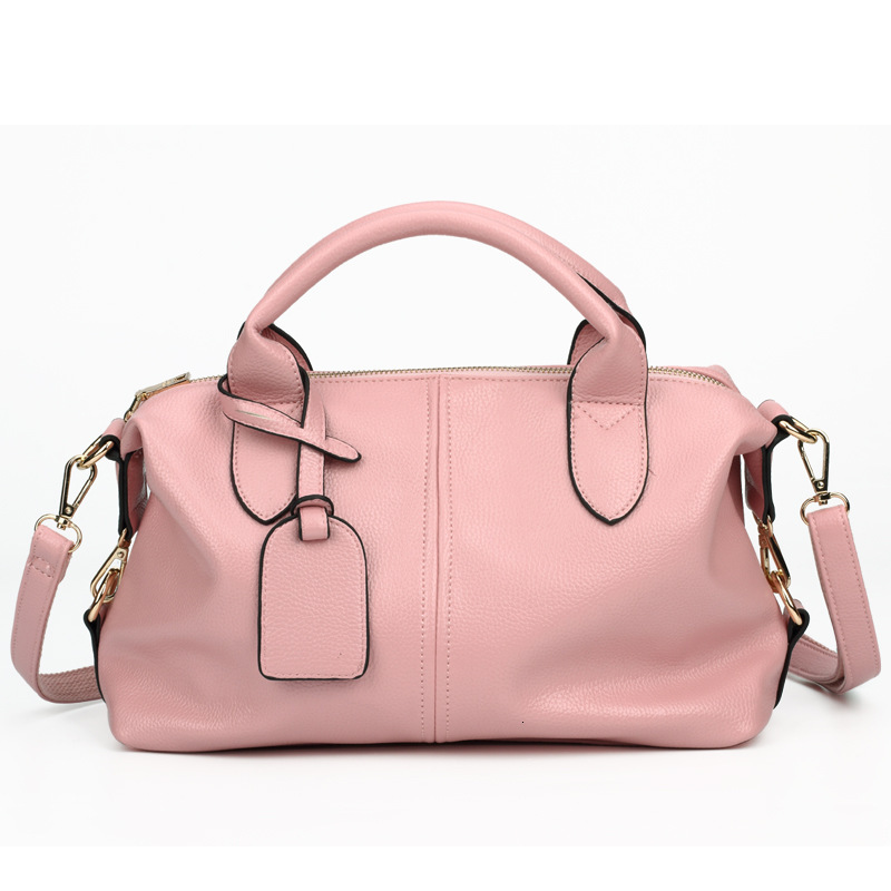 Soft Leather Boston Bags For Women 2024 New Handbags Large Capacity Shoulder Crossbody Fashion Exquisite Tote Bag