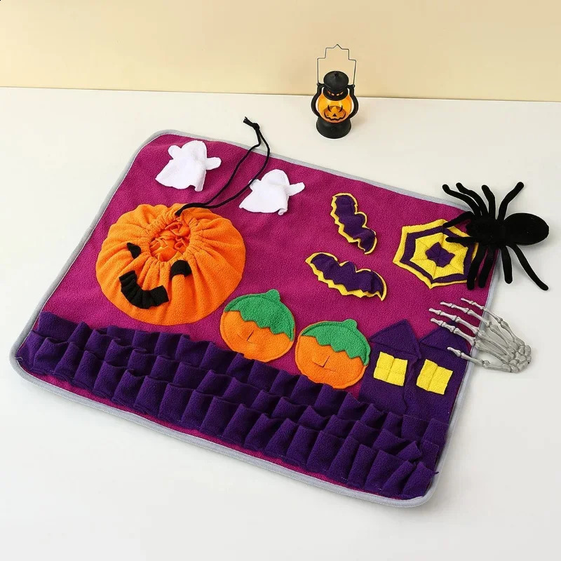 Halloween Pet Smell Mat Anti slip Floor Mat Decorative Mat Home Cat and Dog Toys Relieve Boredom 240914
