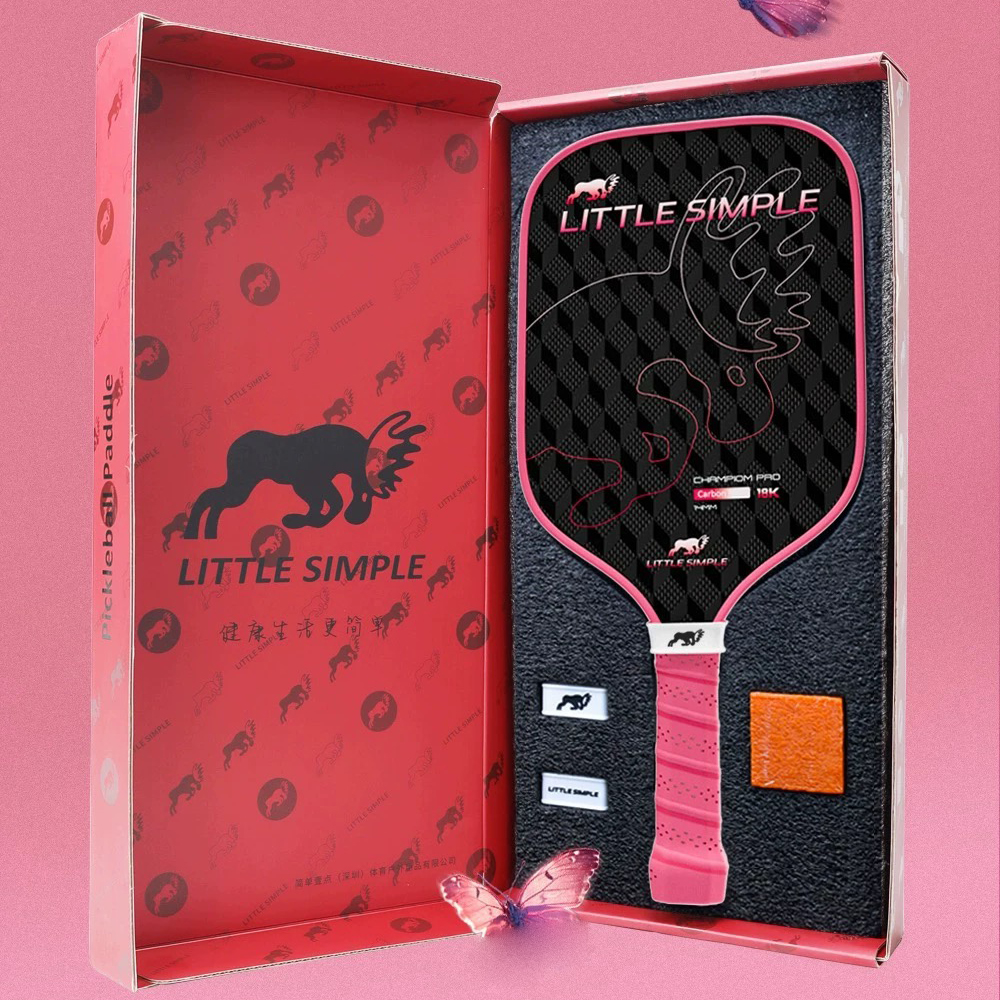 Little Simple 18K Woven Carbon Fiber Pickleball Paddle for Women, 14mm Polypropylene Honeycomb Core Increase Power and Control