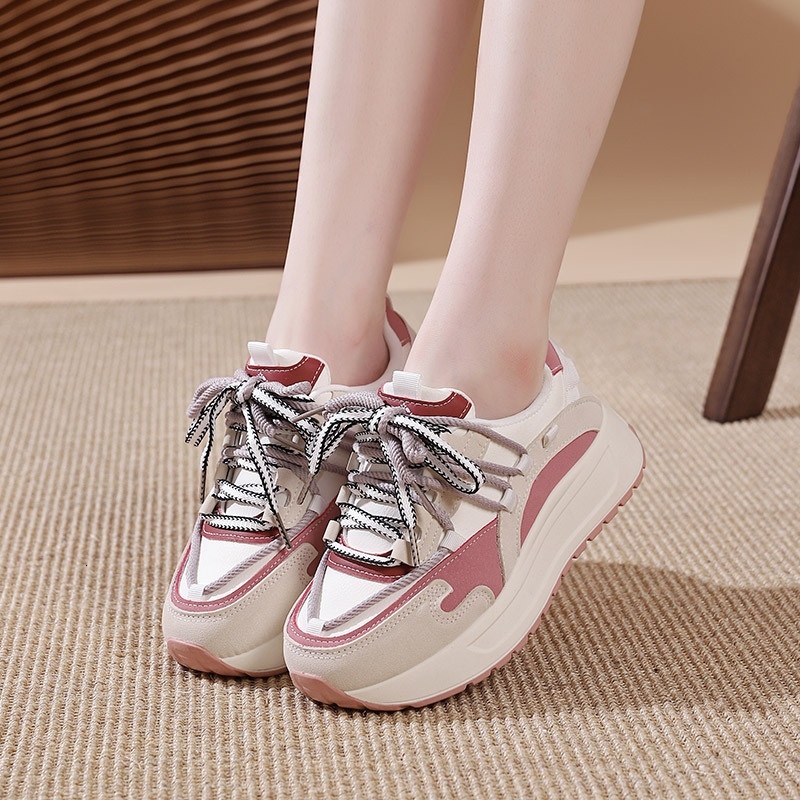 Ins Korean version new dad shoes for women 2024 autumn student running sports thick sole leisure street shot XM-SH203